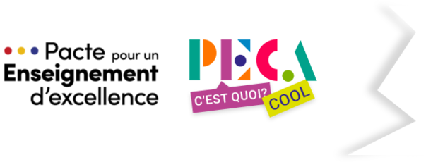 logo Pacte pour un Enseignement d'excellence et logo PECA